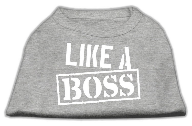 Like a Boss Screen Print Shirt Grey Med